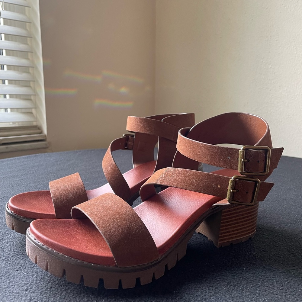 Mia Brown Chunky Heal Sandal